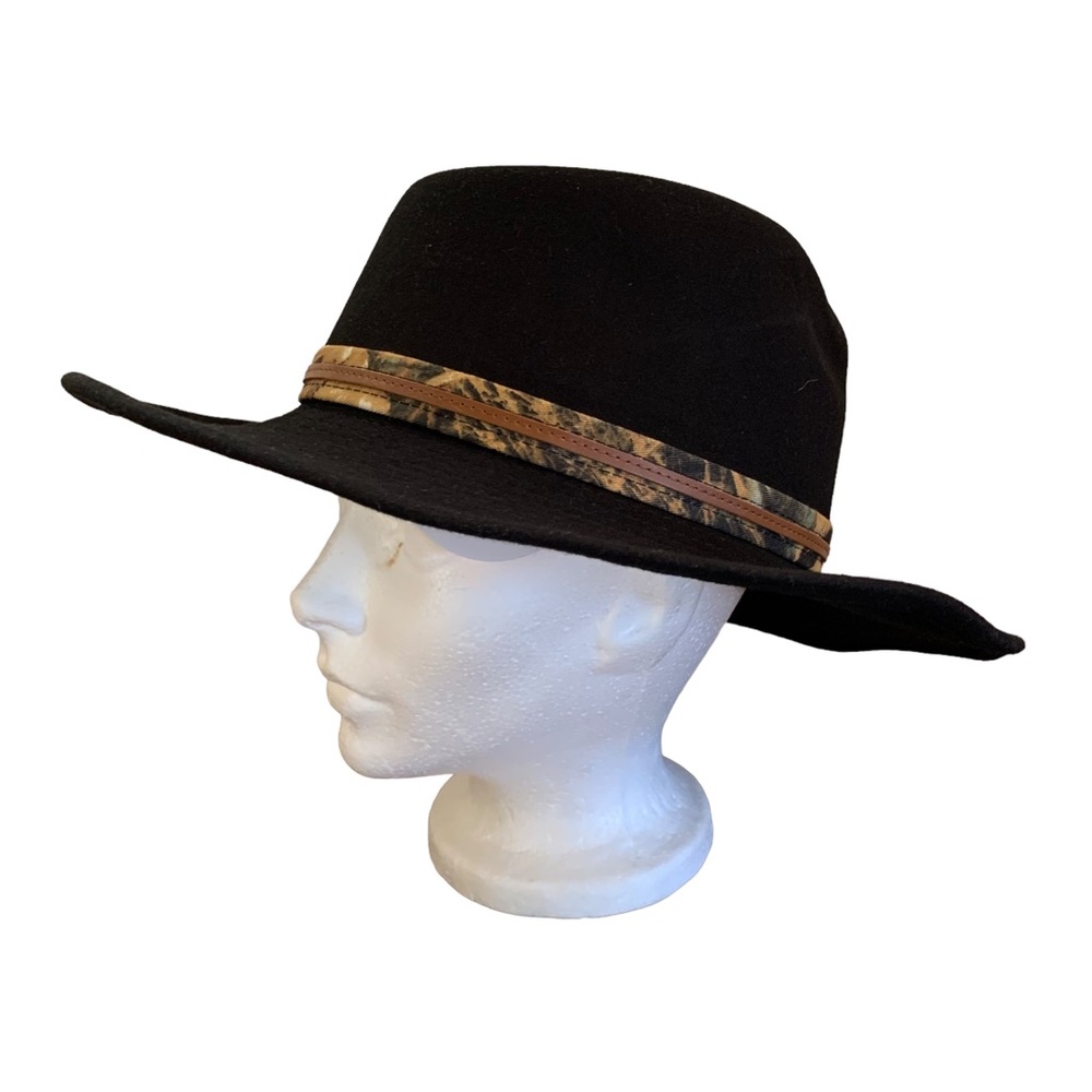 Vintage Lanning Cowboy Hat Western Black Rodeo Derby Made in Canada Size Large - Picture 2 of 10
